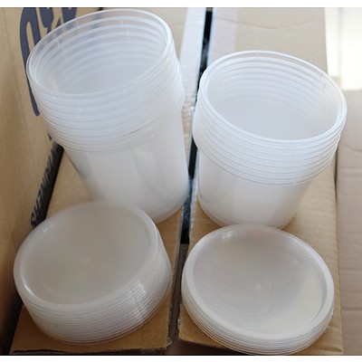Selection of Chanrol Round Take Away Food Containers and Lids - New