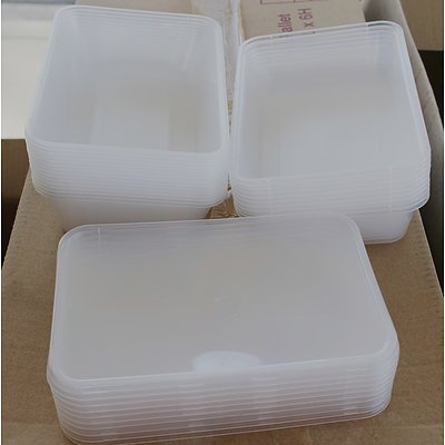 Selection of Chanrol Rectangular Take Away Food Containers and Lids - New