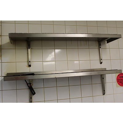 Wall Mounted Stainless Steel Shelves - Lot of Two