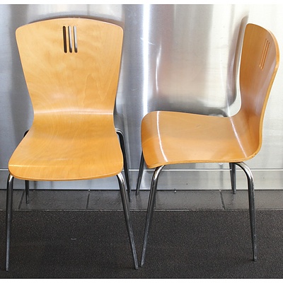 Plywood Restaurant Chairs - Lot of 13