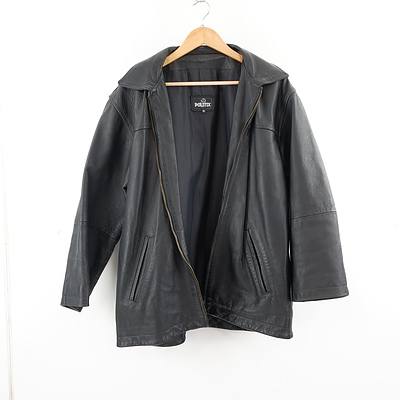 Politix Leather Jacket Size Medium
