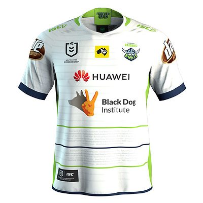Signed by Matchday Team & Head Coach - Huawei Charity Jersey to Support Black Dog Institute