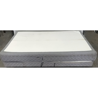 Single Bed Base and Mattress with Electric Fold and Tilt Mechanism