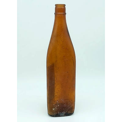 Vintage Neptulite Triangular Moulded Glass Bottle