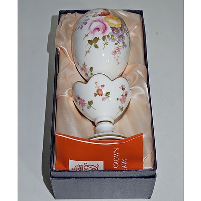 Royal Crown Derby Posies Boxed Egg on Stand