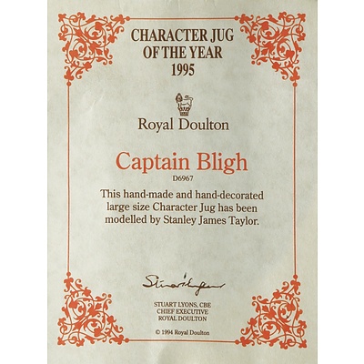 Boxed Royal Doulton Captain Bligh Character Jug, D6967