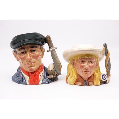 Two Royal Doulton Character Jugs, Little Mester Museum Piece, Signed D6819 and Annie Oakley D6732