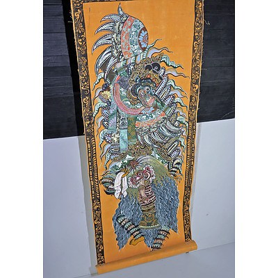 Two Batuan Paintings, Garuda, Tempera on Linen (Unframed)