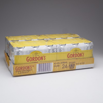 Gordon's Gin, Tonic and Lemon Case 24 x 375ml Cans
