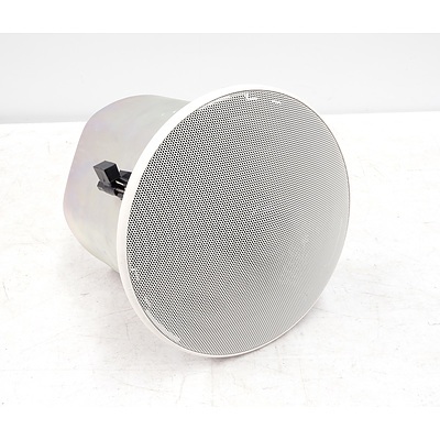 Six TOA Corporation F-122C Wide-Dispersion Ceiling Speakers
