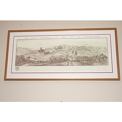 Two Framed Antique Style Topographic Maps