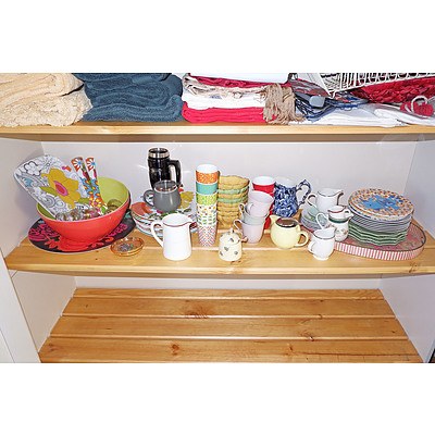 Shelf of Various Kitchen Wares, Including Rorstrand, Madras Link and More 