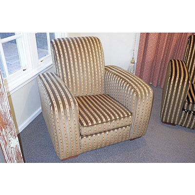 Pair of Reupholstered Club Armchairs