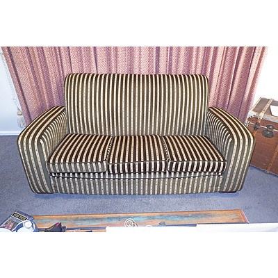 Reupholstered Three Seater Club Lounge