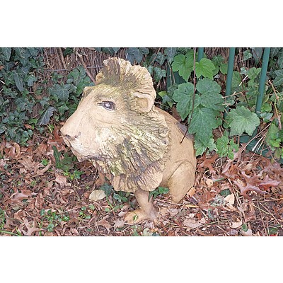 Handmade Pottery Garden Lion