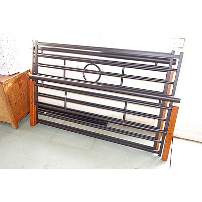 Metal and Timber Queen Bed Frame