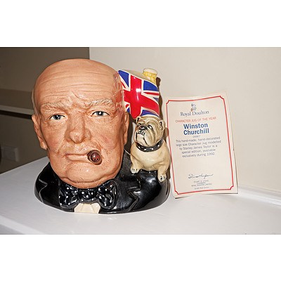 Royal Doulton Winston Churchill D6907 Character Jug, Modelled by Stanley Taylor