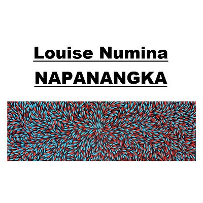 Unique Indigenous Art Piece by Louise Numina Napanangka - titled "Bush Medicine Leaves"