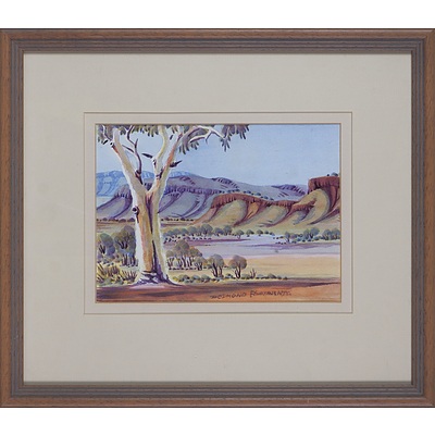 Desmond Ebatarinja (1946-) Central Australian Landscape, Watercolour