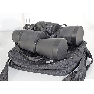 Set of Cased 10x15 Wide Angle Binoculars