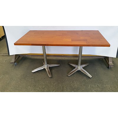 Wooden Cafe Tables (lot Of 9)