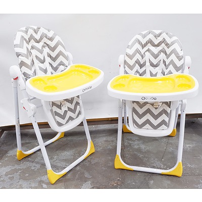 Two 4Baby Adjustable High Chairs