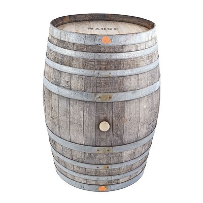 Vintage Full Size Oak Wine Barrel