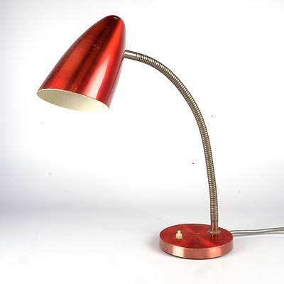 Retro Anodised Aluminium Desk Lamp Circa 1960