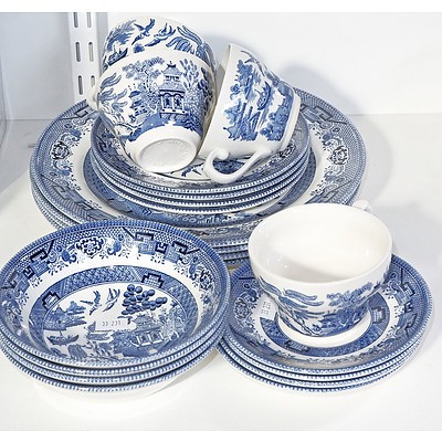 Collection Of Churchill Willow Pattern China