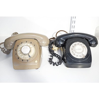 Two Vintage Rotary Telephones