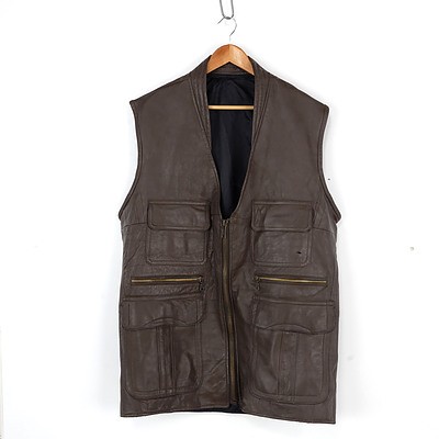 Brown Leather Vest