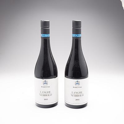 Rivetto Langhe Nebbiolo 2015, 2 x Bottles