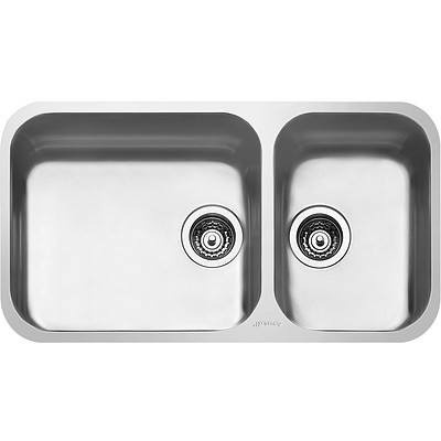 Smeg UM4530A Dual Bowl Stainless Steel Sink - Brand New - RRP $450.00