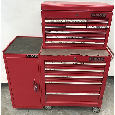 Euro Series Two Three Piece Lockable Tool Chest