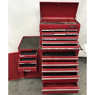 Euro Series Two Three Piece Lockable Tool Chest