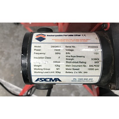 Asema 700 Watt Rechargeable Portable Lifter