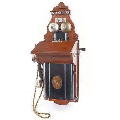 Antique LM Ericsson & Co Stockholm Wall Phone