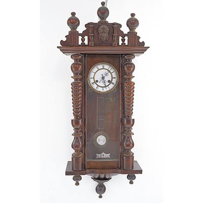 Antique Vienna Regulator Chiming Wall Clock