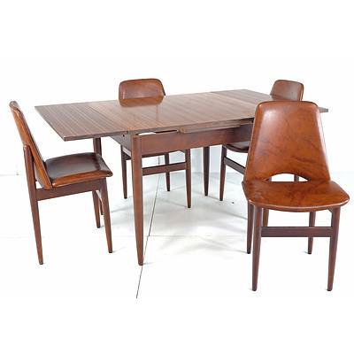 Vintage Laminex Top and Vinyl Upholstered Dining Suite Circa 1970