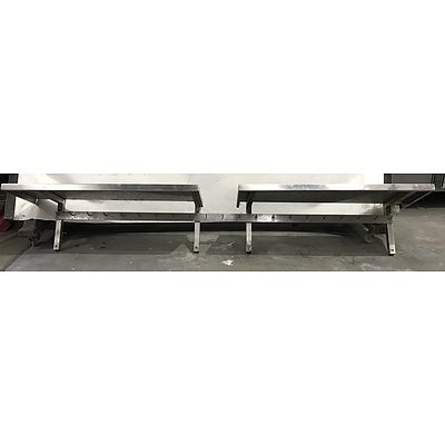 Stainless Steel Twin Commercial Kitchen Shelf