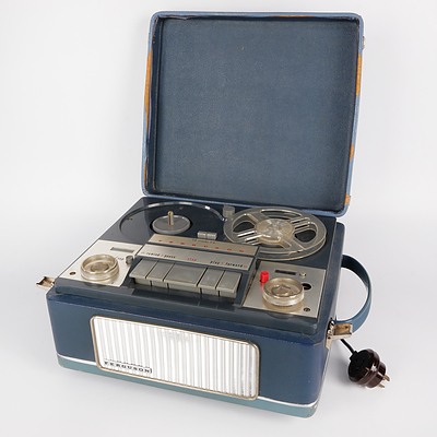 Vintage Ferguson Reel To Reel Tape Player/Recorder in Blue Carry Case