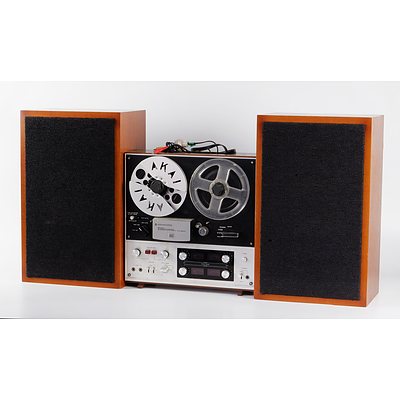 Kenwood KW-6044 Three Head Stereo Reel to Reel Recorder with Speakers with Speakers