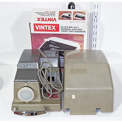 Aldis Slide Viewer And Vintex Video Tape Rewinder
