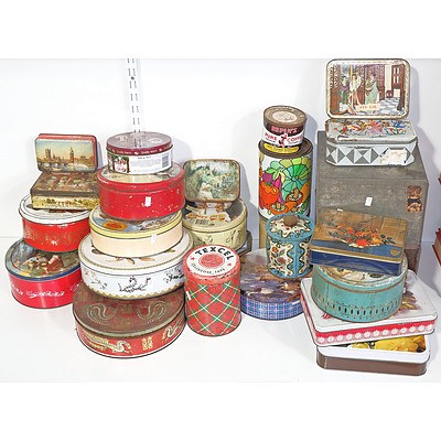 Large Collection Of Vintage Tins