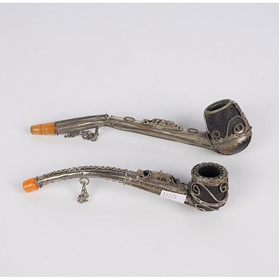 Two Decorative Pipes