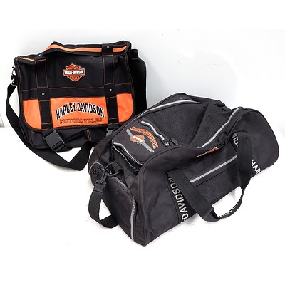 One Harley Davidson Duffle Bag and One Harley Davidson Laptop Bag