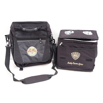 One Harley Owners Group Esky Bag, One Harley Owners Group Satchel Bag, Harley Davidson Wallet and Two Harley Davidson Organizers
