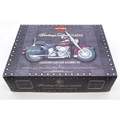 The Franklin Mint Harley Davidson Heritage Softail Collector's Die-Cast Assembly Kit