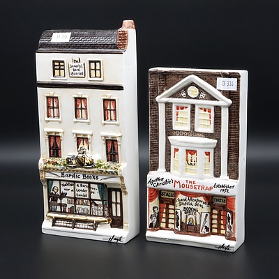 Two Limited Edition Hand Painted Ceramic 'A Nation of Shopkeepers' Wall Plaques