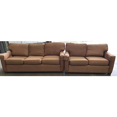 Two and Three Seat Fabric Upholstered Lounges